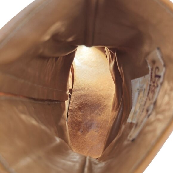 Max Leather Exotic Hornback Crocodile Cream Dress Boots Men 11 Handmade USA Shoe - Picture 16 of 16